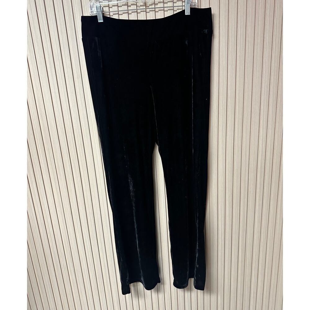 J.McLaughlin Black Velvet High-Waisted Pants Women’s Size L